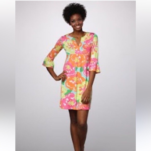 Lilly Pulitzer Dresses & Skirts - Lilly Pulitzer Silk Blend Floral Dress Size XS